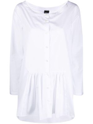 ASPESI gathered-detailing cotton shirt - White
