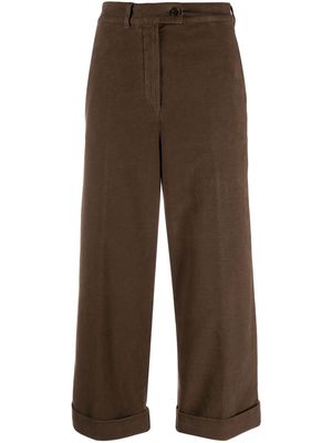 ASPESI high-waisted wide trousers - Brown