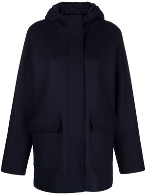 ASPESI hooded single-breasted coat - Blue