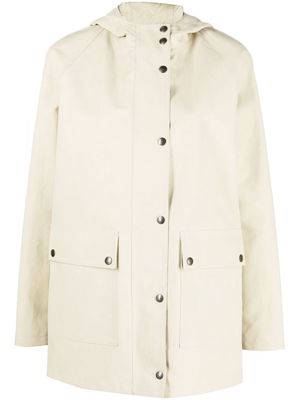 ASPESI hooded straight-cut raincoat - Neutrals