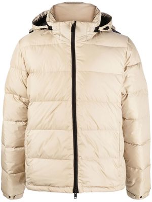 ASPESI hooded zip-up padded coat - Neutrals