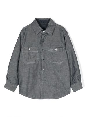 Aspesi Kids chest-pocket long-sleeved shirt - Blue