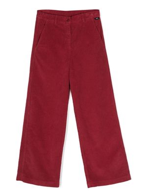 Aspesi Kids corduroy straight-leg trousers - Red