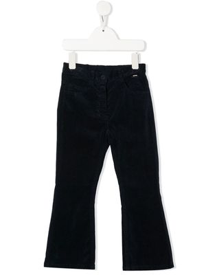 Aspesi Kids logo-patch straight-leg trousers - Blue