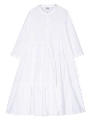 Aspesi Kids long-sleeve fluted dress - 010 BIANCO