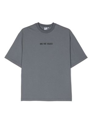 Aspesi Kids Me Ne Vado cotton T-shirt - Grey