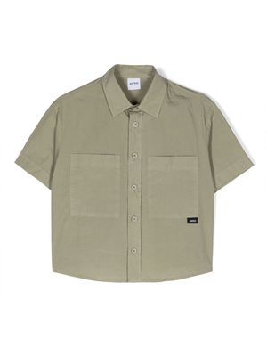 Aspesi Kids patch-pocket poplin shirt - Green