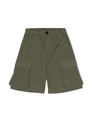 Aspesi Kids poplin cargo shorts - Green