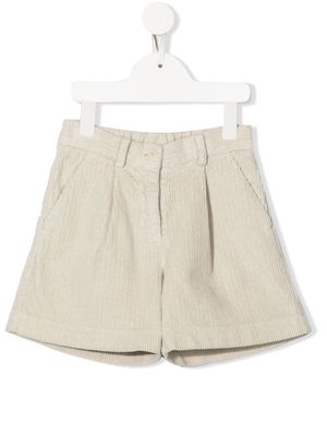Aspesi Kids pressed crease corduroy shorts - Neutrals