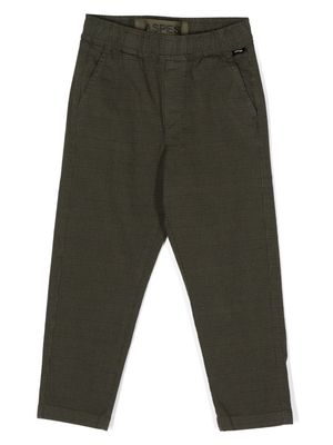 Aspesi Kids Prince-Of-Wales check-pattern trousers - Green