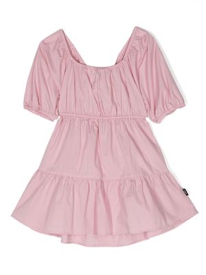 Aspesi Kids puff-sleeve fluted dress - Pink