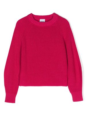 Aspesi Kids ribbed organic cotton jumper - Pink