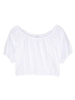 Aspesi Kids scoop-neck blouse - White
