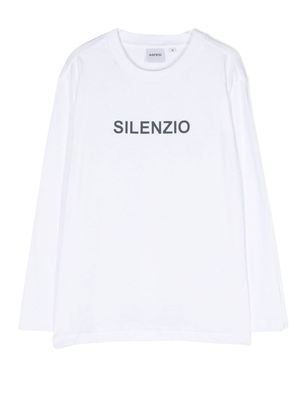 Aspesi Kids 'Silenzio' long-sleeve T-shirt - White
