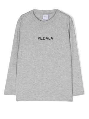 Aspesi Kids slogan-print T-shirt - Grey