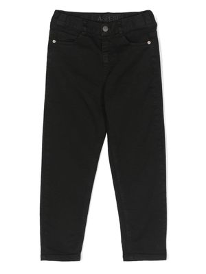 Aspesi Kids straight-leg drop-crotch jeans - Black