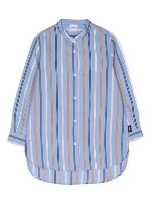Aspesi Kids striped band-collar shirt - Blue