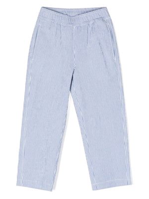Aspesi Kids striped stretch-cotton trousers - Blue