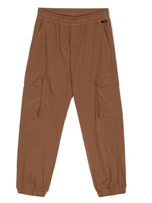 Aspesi Kids tapered-leg cargo trousers - Brown
