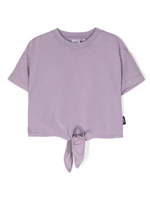Aspesi Kids tie-fastening cotton T-shirt - Purple