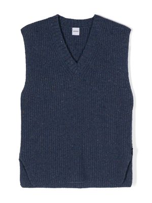 Aspesi Kids V-neck knitted vest - Blue