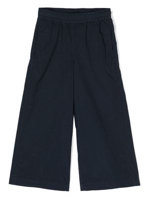 Aspesi Kids wide-leg cotton trousers - Blue
