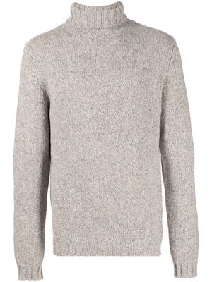 ASPESI knitted roll-neck jumper - Brown