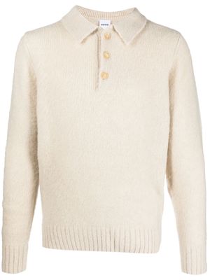 ASPESI knitted wool polo top - Neutrals