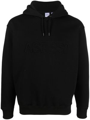 ASPESI logo-embossed drawstring hoodie - Black