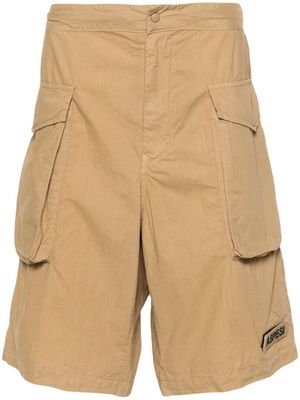 ASPESI logo-patch cotton cargo shorts - Neutrals