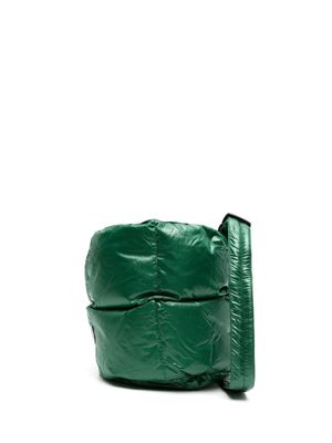 ASPESI logo-patch puffer crossbody bag - Green