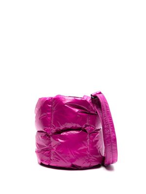 ASPESI logo-patch puffer crossbody bag - Purple