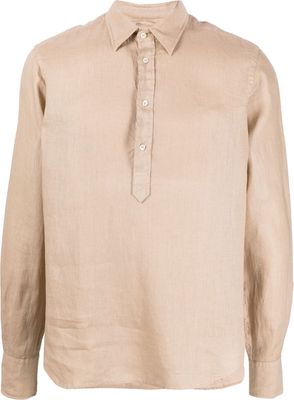 ASPESI long-sleeve linen shirt - Neutrals