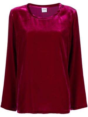 ASPESI long-sleeve velvet blouse - Pink