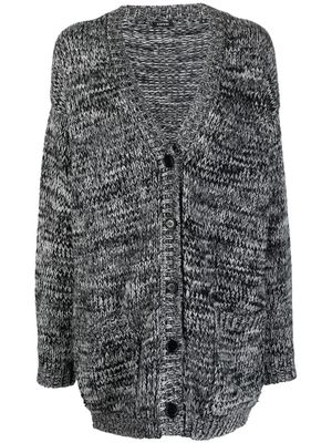 ASPESI long wool knit cardigan - Black