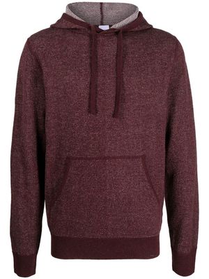 ASPESI marl-knit wool hoodie - Red