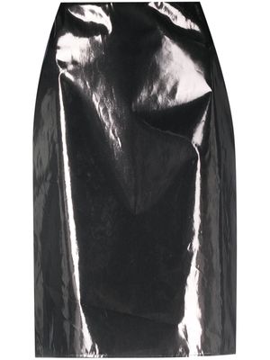 ASPESI metallic-finish pencil skirt - Grey