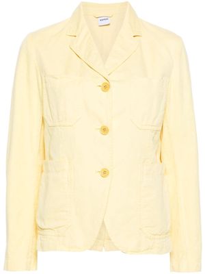 ASPESI notch-collar cotton-blend military jacket - Yellow