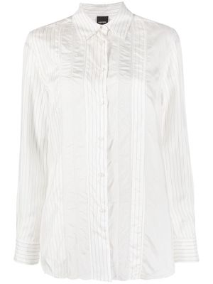 ASPESI panelled striped shirt - White