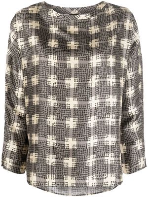 ASPESI patterned pullover silk blouse - Neutrals