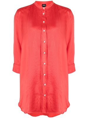 ASPESI pleat-detailing long shirt - Red