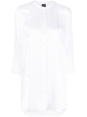 ASPESI pleat-detailing long shirt - White