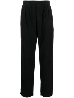 ASPESI pleated straight-leg cotton trousers - Black