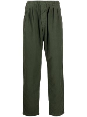 ASPESI pleated straight-leg cotton trousers - Green