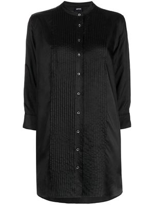 ASPESI plissé half-sleeved shirt - Black