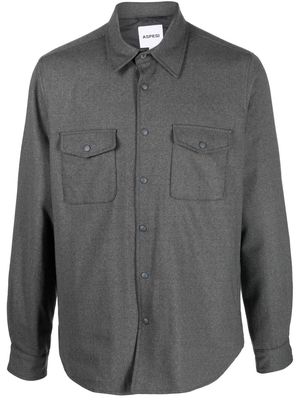 ASPESI pointed-collar long-sleeved shirt - Grey
