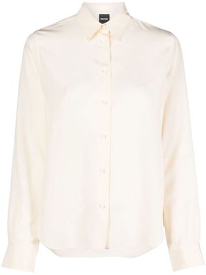 ASPESI pointed-collar silk shirt - Neutrals