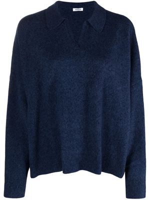 ASPESI polo-collar wool jumper - Blue