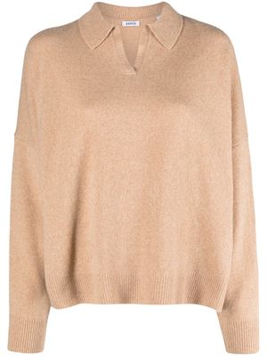 ASPESI polo-collar wool jumper - Neutrals