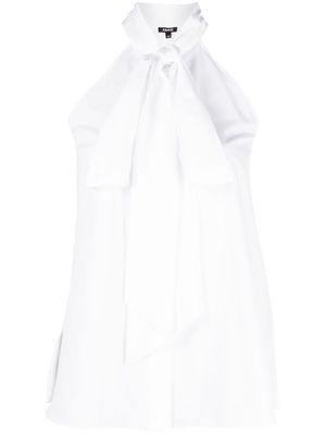 ASPESI pussy-bow collar cotton blouse - White
